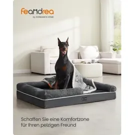 Songmics Hundekissen Orthopädisches 120 x 85 cm grau