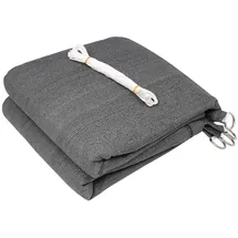 Woltu Sonnensegel Rechteck HDPE 360 x 360 cm Grau