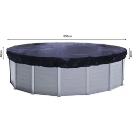 Quick Star Poolabdeckung Rund schwarz 680 cm