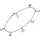 VIVANCE Fußkette "925 Sterling Silber rhodiniert maritime Motive", weiß, Fußketten, Damen, 23+2cm, Silber 925 (Sterlingsilber), glänzend