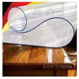 Deccart Transparente Tischschutzfolie PVC 120x80cm - Zuschneidbare Tischfolie Klar - Schutz vor Kratzern Hitze Flüssigkeit - Abwaschbare Tischauflage für Esstisch Büro Küche