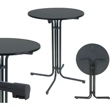 Trutzholm Stehtisch klappbar Ø 80 cm Höhe 110 cm Grau