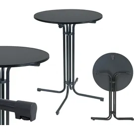Trutzholm Stehtisch klappbar Ø 80 cm Höhe 110 cm Grau