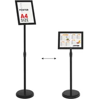 ALLboards Werbeständer, Kundenstopper, Größe: A4, in einem schwarzen Aluminiumrahmen,