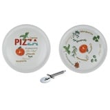 Retsch Arzberg Pizzateller Ø 30cm mit Dekor Set, (2 St), aus Porzellan spülmaschinengeeignet, pro Set 2 verschiedene Motive