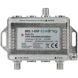 Axing BVS1-01P CATV-Teilnehmerverstärker Downstream 258 - 1218 MHz Verstärkung 15 dB Upstream 5 - 204 MHz BVS00101P BVS 1-01P