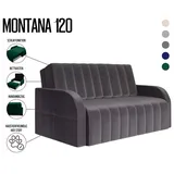 e-meubles Möblo Schlafsofa Grau, Holz, 2-Sitzer, 141x90x104 cm, Wohnzimmer, Sofas & Couches, Schlafsofas