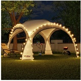 Swing&Harmonie Swing - Harmonie DomeShelter Garten Pavillion inkl. Solarmodul Pavilion Designer Gartenzelt Camping Pavilon Partyzelt mit Beleuchtung anthrazit