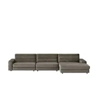 Ecksofa Samt  Scarlatti ¦ grau ¦ Maße (cm): B: 416 H: 83 T: 205.0