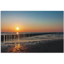 Wandbild ARTLAND "Sonnenuntergang an Ostsee Insel Poel", orange (farbe bild(er): orange), B:60cm H:40cm, Bilder, als Alubild, Outdoorbild, Poster in verschied. Größen
