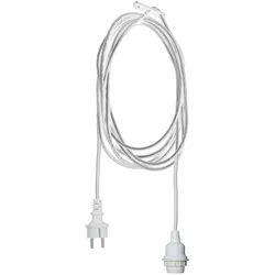 StarTrading Kabel mit E27 Lampenfassung für Lampenschirme/Hängeleuchten 2,5m Außen