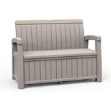 Truhenbank aus Harz für Garten Gardiun Vita Light Gray 124x66x90 cm 230 l