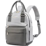 LOVEVOOK Rucksack Damen Klein, Wasserdicht Cityrucksack Handtasche 2 in 1, Mini Tasche Daypack Backpack Women Elegant für Freizeit Schule Reisen Arbeit, Grau Blau