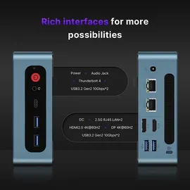 bosgame P2 Plus Mini-PC 2023 4K Ultra HD Intel Core i7-12700H 4,7 GHz 32 GB RAM 512 GB SSD