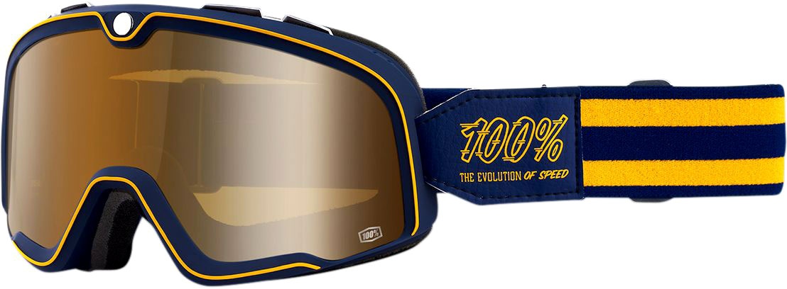 100 Percent Barstow Rat Race, lunettes de protection - Bleu/Jaune Bronze-Réfléchissant