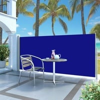 vidaXL Ausziehbare Seitenmarkise 140 x 300 cm blau 45355