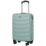 PUCCINI Polycarbonat Koffer Valencia Hartschalenkoffer Handgepäck Trolley Leicht Reisekoffer mit Zwillingsrollen M-L-XL (Grün, M)