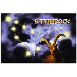 Artland Wandbild »Sternzeichen - Steinbock«, Bilder von Sternzeichen, (1 St.), als Leinwandbild, Poster in verschied. Größen Artland Farbe Bild(er): blau