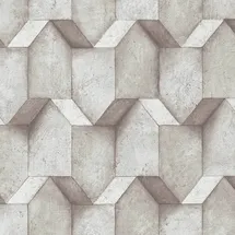 Profhome 388273-GU 3D Tapete Geometrisch Matt Beige Grau 0,53 m x 10,05 m 5,33 m2 Beige