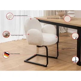 s-style möbel Vela Bouclé weiß