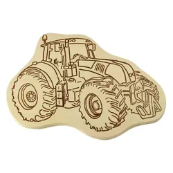 Figurenholzbrett Traktor modern