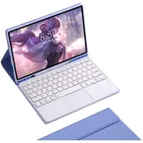 Bueuwe Tastatur Hülle für Samsung-Galaxy-Tab A8 10.5 2022 - Bluetooth-Tastatur Mit Hintergrundbeleuchtung Und Touchpad Für Galaxy Tab A8 10.5" SM-X200/X205/X207,Lila