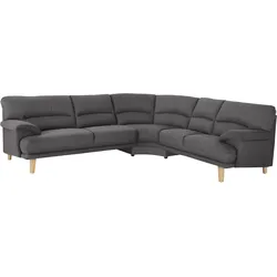 Polsterecke TRENDMANUFAKTUR "Cecilia, italienisches Designsprache, modern und komfortabel, L-Form", grau (stone), B:280cm H:87cm T:240cm, Sofas, toller Sitzkomfort und bequeme Armlehnen