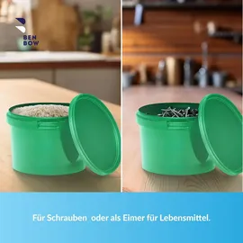 Benbow Eimer mit Deckel grün 30 x 20 x 10 cm 0,5 l