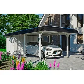 SKANHOLZ Wendland Einzel-Carport 3,62 x 8,70 m weiß inkl. Abstellraum
