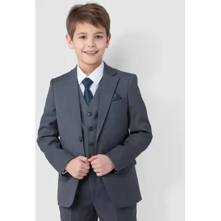 SANDER STELLAN Kinderanzug Luxuriöser Jungen Anzug Kommunionanzug 6-teilig, in Grau festlich, elegant grau 134