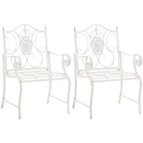 CLP 2er Set Gartenstühle Punjab antik weiß