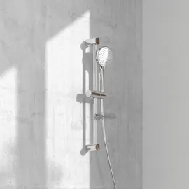 Villeroy & Boch Embrace Brausegarnitur mit Stange und Ablage, 3 Strahlarten, TVS10801300061,