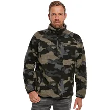Brandit Textil Teddy Troyer Jacke Dark Camo L