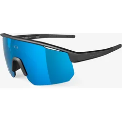 Fahrradbrille Perf 500 Light Kategorie 3 Damen/Herren schwarz/blau rauchschwarz No Size