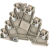 Weidmüller 2434340000 Dreistock-Durchgangsklemme 5.10 mm Push-In-Klemme, Steckanschluss Dunkelbeige