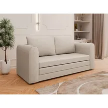 Homesy Schlafsofa Arelis – Moderne 2-Sitzer Sofa mit Bettfunktion, Bestseller, Platzsparendes Sofa mit Gästebettfunktion beige