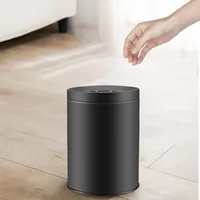 Mülleimer, 10L intelligenter Sensor Mülleimer, Automatik Abfalleimer mit Infrarotsensor, Abfallbehälter, 410 Edelstahl, für Bad, Küche, 25 × ... - Schwarz