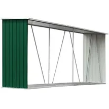 vidaXL Brennholzlager 330 x 84 x 152 cm verzinkter stahl/grün