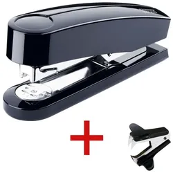 Novus Tacker / Heftgerät »B4« inkl. Enthefter »B80« schwarz, 15.2x4x6.5 cm