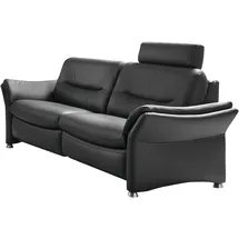 Hukla 2,5-Sitzer HUKLA "HU-SF15058 Ledersofa, Breite 194 cm", schwarz (torro anthrazit), B:194cm H:91cm T:92cm, Sofas, aus Leder, optional Kopfstütze u. WallAway-Funktion