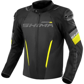SHIMA Solid 2.0 wasserdichte Motorrad Textiljacke, schwarz-gelb, Größe XL)