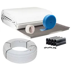 10 m2 Set Tackersystem Rollbahn 35 mm WLG 045 16 x 2 Aluverbundrohr Raster 10 cm + Zubehör