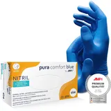 AMPri Puracomfort blue S, Gr. 7, puderfrei, untsterile Nitrilhandschuhe, 100 Stück)