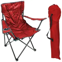 Mojawo Klappstuhl Anglersessel Campingstuhl Anglerstuhl Getränkehalter und Tasche Rot