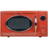 Mikrowellenofen mit Grillfunktion, Retro-Mikrowelle, 1150 W, 20 l, rot