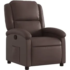 vidaXL Relaxsessel Hadara Kunstleder 47 x 99,5 x 0 cm Braun mit Liegeposition