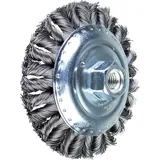 Pferd TOOLS COMBITWIST Kegelbürste gezopft KBG Ø 125x15 mm M14 Stahl-Draht-Ø 0,50mm Winkelschleifer