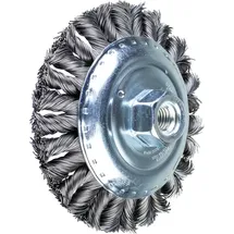 Pferd TOOLS COMBITWIST Kegelbürste gezopft KBG Ø 125x15 mm M14 Stahl-Draht-Ø 0,50mm Winkelschleifer