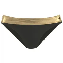 LASCANA Bikini-Hose Damen Schwarz/Goldfarben 42