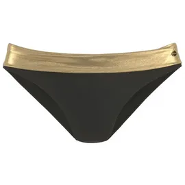 LASCANA Bikini-Hose Damen Schwarz/Goldfarben 42